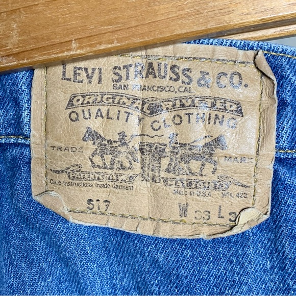 VTG Levi's 517 Orange Tab Jeans - Picture 5 of 11